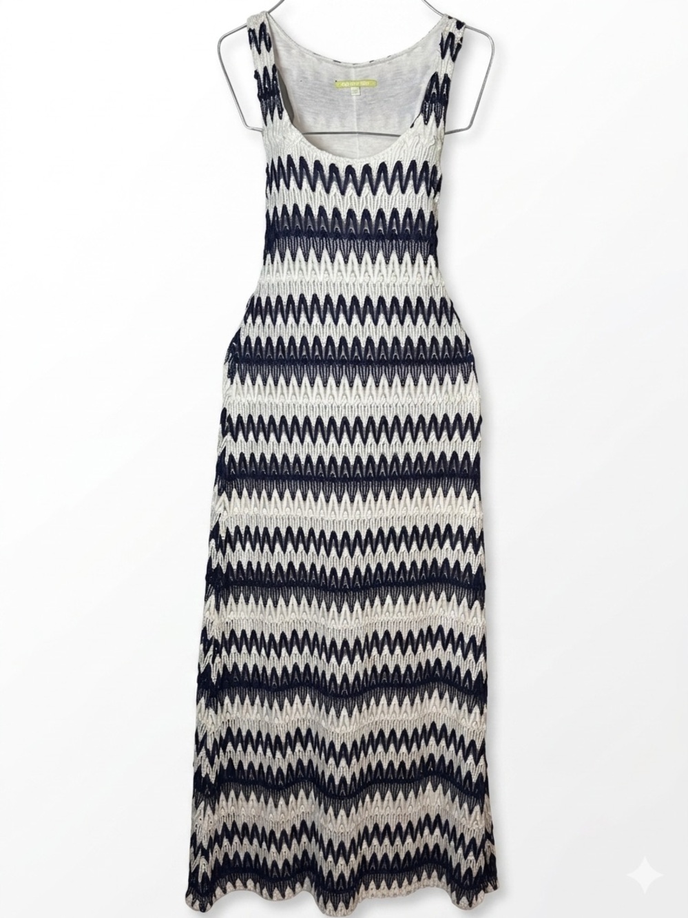 Gianni bini womens woven crotchet maxi dress large